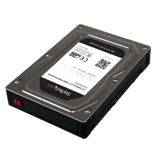 StarTech.com 25SAT35HDD - Caja de Disco Duro SATA HDD/SSD de 2.5” a 3.5”, Color Negro