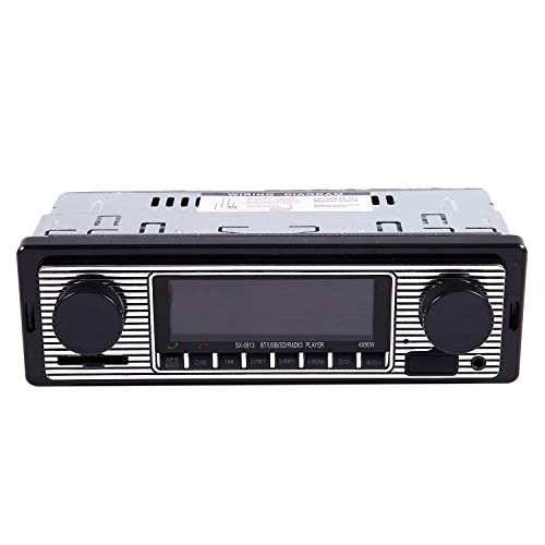 TOOGOO Reproductor de MP3 Bluetooth Radio Vintage para Coche Audio Estereo de USB AUX Classic para el Coche