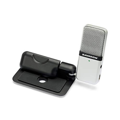 Samson SAGOMIC - Micrófono dinámico (condensador, conector USB, con clip), color blanco