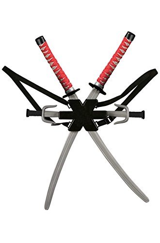 Disfraz de ninja - Set de armas ninja, katanas a la espalda - talla única (Rubie's 6672)