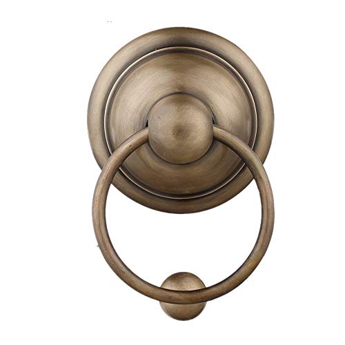 Llamador de puerta Puerta aldaba de bronce Aldaba for la vendimia Frente puerta o portón trasero Tetas (Color : Brass, Size : As picture)