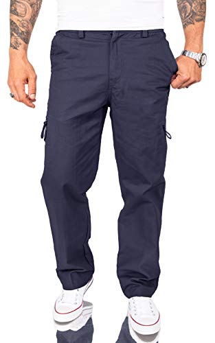 Rock Creek H-194 - Pantalones tipo cargo para hombre, con bolsillos laterales Azul oscuro H-234. M