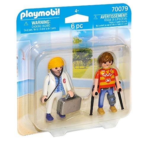 PLAYMOBIL- Duo Pack Duopack Doctora y Paciente, Multicolor (70079)