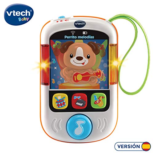 VTech- Perrito, MP3 Reproductor Musical de Juguete para bebé con más de 65 melodías, Canciones, Sonidos y Voces, enseña Vocabulario e Instrumentos (3480-508422) , color/modelo surtido