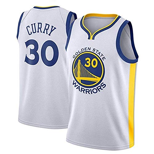Camisetas De Baloncesto Para Hombre,Golden State Warriors # 30 Stephen Curry Camiseta Retro, Chaleco Deportivo Transpirable Y Resistente Al Desgaste Camisetas Para FanáTicos Superiores