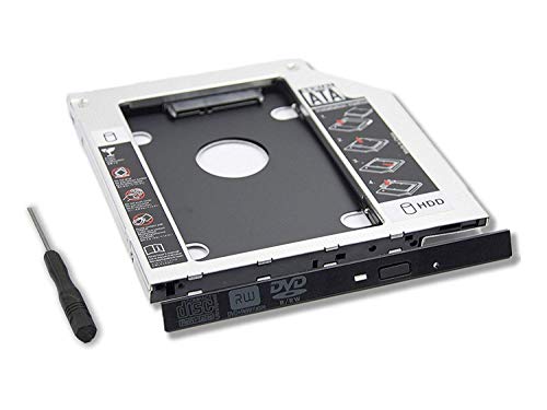Universal 9,5mm 2nd Box Caddy Bay SATA HDD SSD a CD DVD RW BD BLU Ray ROM ODD Adaptador de Unidad de Disco Duro SSD Drive Bay Bandeja para portátil Adaptador de Bay Adaptador SSD | Aluminio |