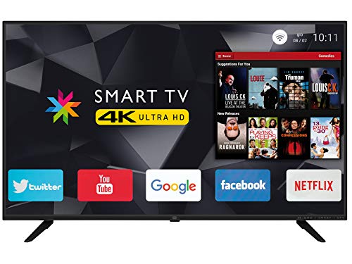 Trevi LTV 5003SM00 Smart TV 50" 4K Ultra HD con decodificador Digital DVBT-T2 y satélite DVBS-S2, Sistema operativo Android, resolución 3840 x 2160 4K