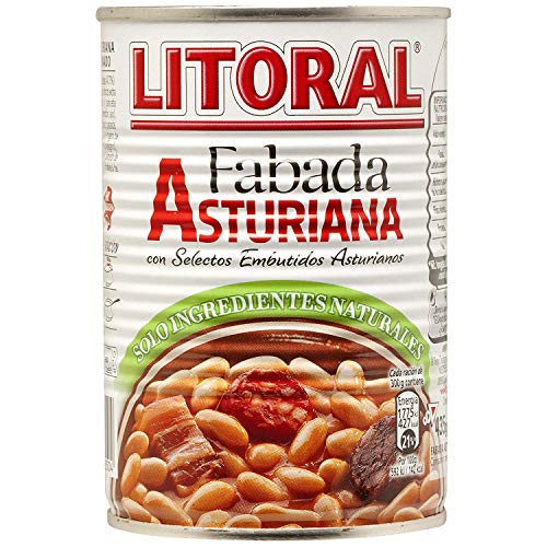 LITORAL Fabada Asturiana - Plato Preparado de Fabada Asturiana Sin Gluten - Pack de 6x435 g