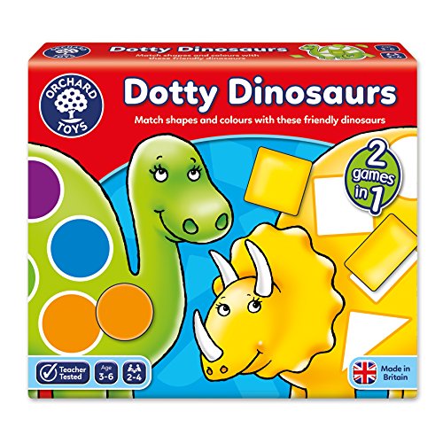 Orchard_Toys Dotty Dinosaurs - Juego educativo sobre formas y colores (importado de Reino Unido)