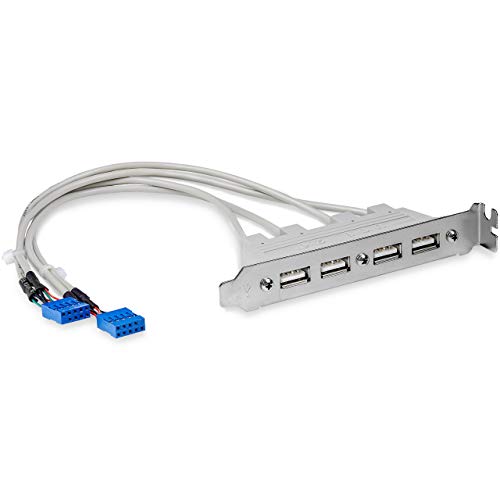StarTech.com USBPLATE4 - Cabezal de 4 Puertos USB 2.0 conexión a Placa Base