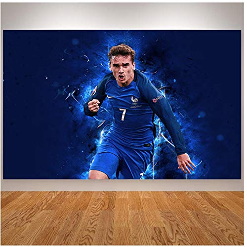 Arte abstracto Francia Selección Nacional Griezmann Poster Benzema Mbappe Kante Pogba Giroud Sport Impresión en lienzo Pintura de pared -20x30 IN Sin marco