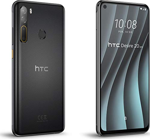 HTC Desire 20 Pro Smartphone (6,5 pulgadas HD+ IPS, memoria interna de 128 GB y 6 GB de RAM, Dual SIM, Android 8), color negro