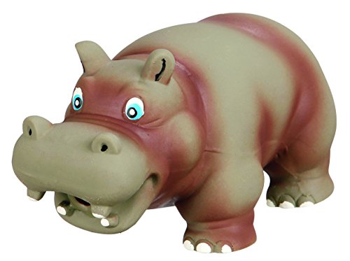Trixie látex hipopótamo Perro Juguete con Sonido Animal Original, 17 cm, Color Gris