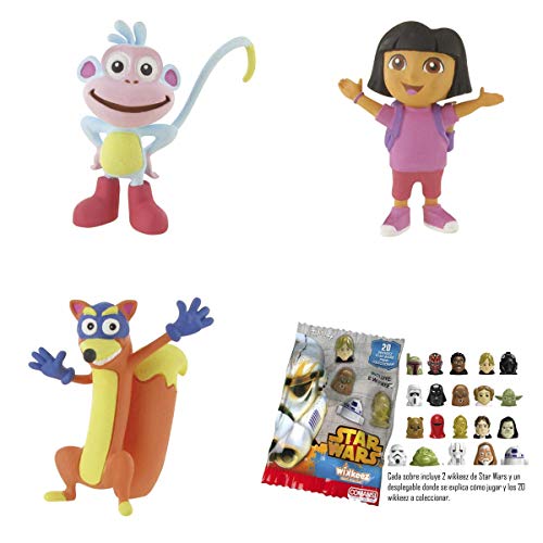 Lote 3 Figuras Comansi Dora Exploradora - Dora - Botas - Swipper + Regalo