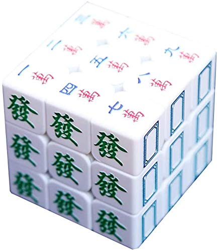 YZHM Mahjong Chino Cubo mágico Efecto de Relieve 3x3x3 Cubo del Rompecabezas de Cubo de la Velocidad 3D Profesionales Juguetes educativos para los Estudiantes