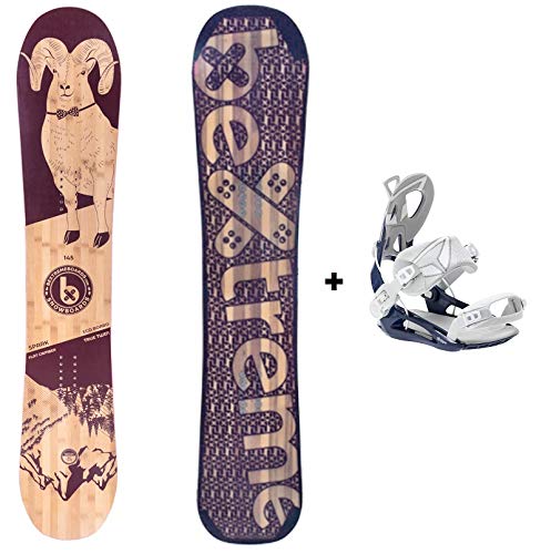 Bextreme Pack Tabla Snowboard Mujer/Chica/niño Spark 145cm con Fijaciones SP Private Medida 39-42 EU. Snow All Mountain polivalente para Freestyle y Freeride.