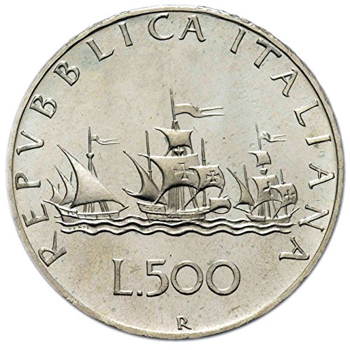 'Italia 500 Lire Plata"Caravelle (11 gr. – 29 mm.) Varie ANNATE una moneda de colección Silver Coin