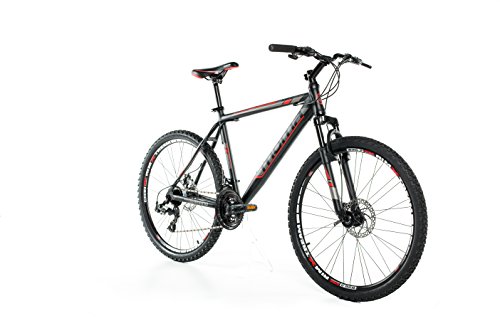 Moma Bikes MTB GTT - Bicicleta 26" Btt Shimano profesional, Aluminio, Unisex Adulto, Negro , L (1,70-1,79 m)