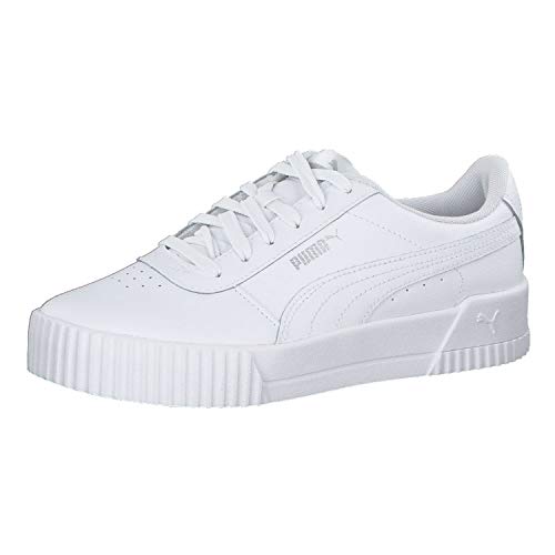 PUMA Carina L, Zapatillas para Mujer, Blanco White-White-Silver, 36 EU
