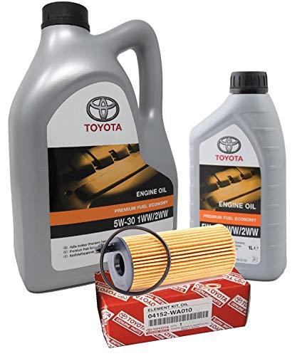 Aceite Motor Original - Toyota PFE 5W-30 1WW 2WW, Pack 6 litros (motores diesel)+ filtro aceite Original