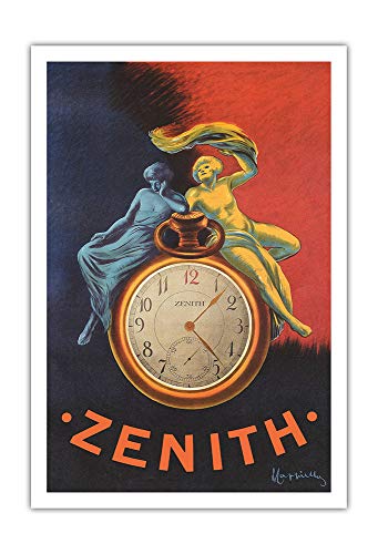 Pacifica Island Art - Zenith (Fabricante de Relojes Suizo) - Reloj de Bolsillo - Póster publicitario de Leonetto Cappiello c.1912 - Impresión de Arte - 76 x 112 cm