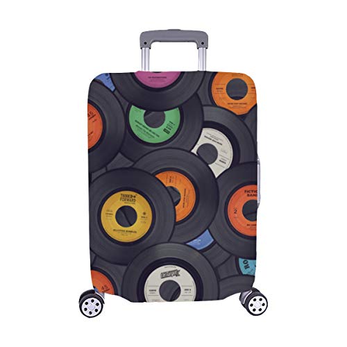 Color Música Carteles Patrón de Tarjeta Maleta Spandex Maleta Protectora de Viaje Maleta de Viaje Cubierta 28.5 X 20.5 Inch