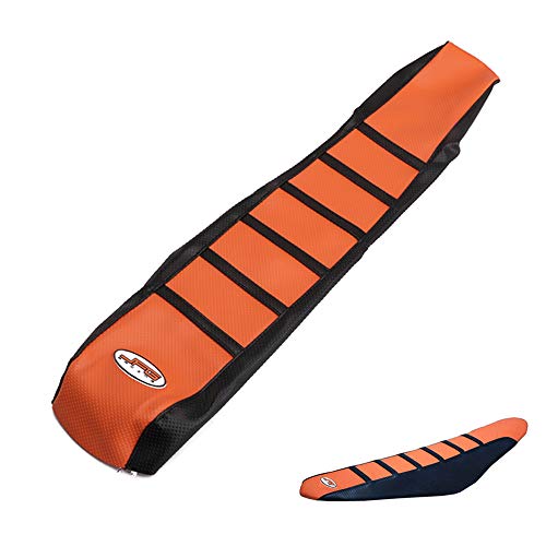 JFGRACING naranja / negro agarre cubierta de asiento de la motocicleta suave para KTM 65 85 105 125 144 150 200 250 300 450 500 530 XC EXC SX SXF 07-14