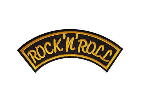 Rock n Roll de hierro sobre/para coser en parche bordado Applique bordado banda de Rock and Roll diseño de transferencia