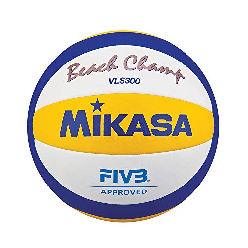 Mikasa Vls300 Balón Cosido, Beach-Volleyball MIKASAÂ Beach Champ VLS 300, Grã¶Ãÿe 5, Amarillo/Azul
