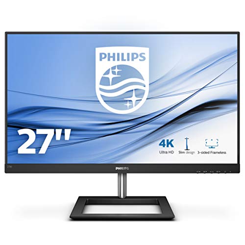Philips 278E1A/00 Monitor de 27" Ultra HD 4K (3840 x 2160 Pixeles, IPS, 4 ms, Mega Infinity DCR, FlickerFree, Altavoces, HDMI, Displayport)