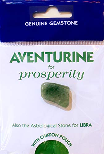 Aventurina para la prosperidad, piedra preciosa auténtica, también para chakra del corazón y piedra para signo de estrella astrológica Libra