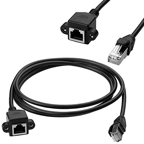 Sienoc CAT6 alargador Ethernet Cable de red Gigabit LAN RJ45 macho a hembra Cable Patch Hasta 250 MHz FTP Molded cat5sh – para Switch, Router, Modem, Patch Pannel, Access Point, Patch Campos 48cm