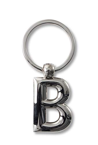 if Metal Letter Keyring Personalised Alphabet Letters - Silver - B Llavero 7 Centimeters Plateado (Silver)