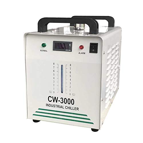 Enfriador Agua Industrial CW-3000DG 60/80W Agua Chiller Enfriador para CNC láser de grabado grabado máquinas CO2 Manguera Enfriadora DHL (9 L, tipo 50 W, para tubos CNC)