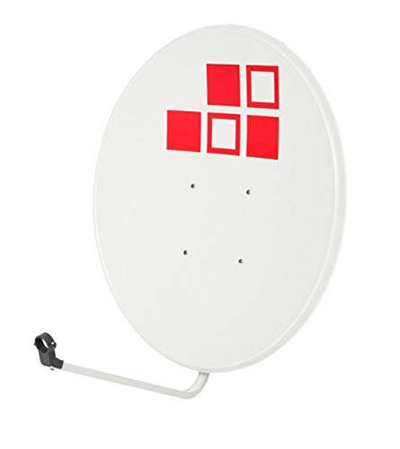 Diesl.com - Kit Antenas parabólicas de televisión satélite Digital - 80cm + LNB + Soporte + Tacos a Pared + Conectores + 10x Bridas
