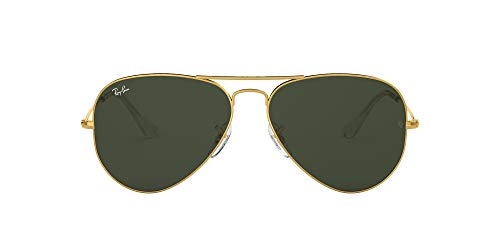 Ray-Ban Aviator Large Metal, Gafas de sol para Hombre, Dorado (Grey/Green), 55