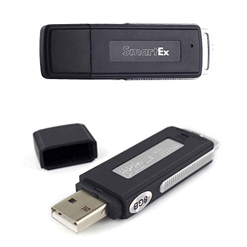 SMARTEX | Mini Grabador de voz 8GB / 150 horas USB Audio - micrófono Espía - Voice Recorder Pendrive USB 2 en 1