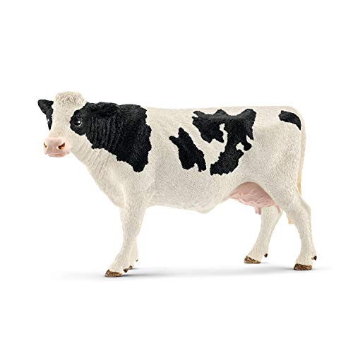 Schleich - Figura vaca frisona de manchas negras, 8,2 cm.