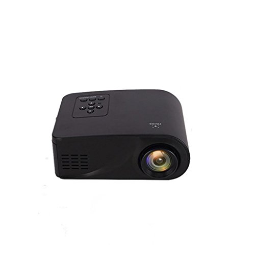 XHZNDZ Proyector, proyector de Video Proyector de Cine en casa de 80 "LCD Soporte 1080P HDMI VGA AV USB MicroSD para Entretenimiento en el hogar, Fiestas y Juegos (Negro)
