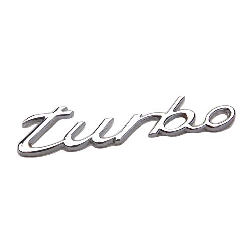 Kwak's 3D Emblema Cartas Etiqueta Compatible para Porsche Panamera Cayenne Cayman Macan 911 718 918 Boxster Posterior del Tronco Adhesivo Logotipo de la Insignia de la Etiqueta(Turbo)