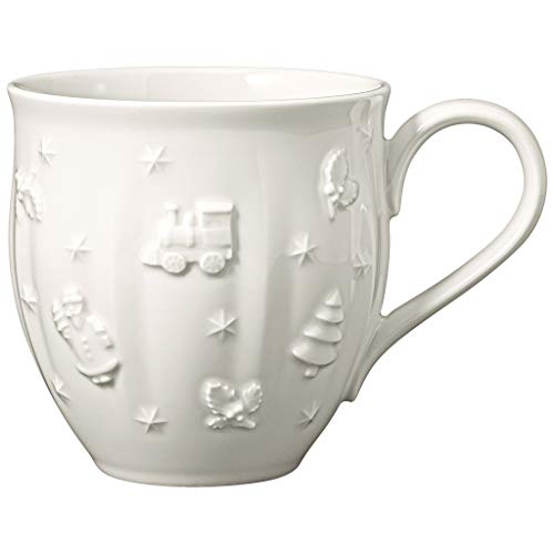 Villeroy & Boch - Toy’s Delight Royal Classic vaso con asa, taza grande con relieves, porcelana Premium, 0,5 l, blanco