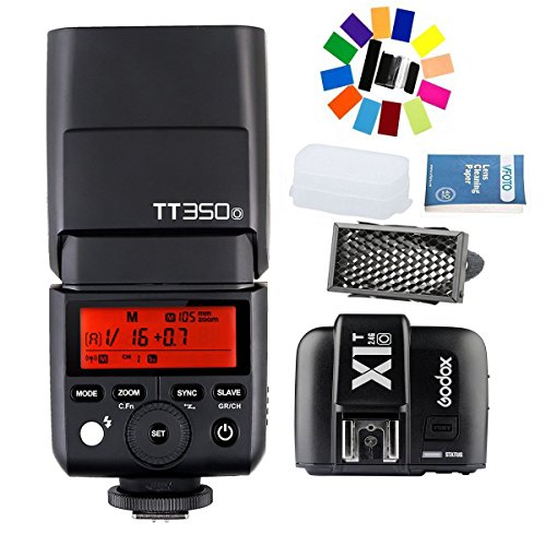 Godox Mini Thinklite TTL TT350o Camera Flash High Speed 1/8000s GN36 + X1T-O 2.4G TTL 1/8000s HSS 32 Channels Flash Trigger Transmitter for Olympus DSLR Cameras