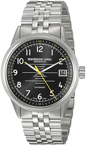 Raymond Weil 'Freelancer' Reloj suizo automático de acero inoxidable para hombre, color plateado (Modelo: 2754-ST-05200)
