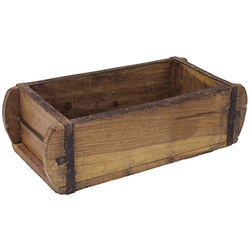 MACOSA TM16460 - Caja de madera maciza con forma de molde de ladrillos, 32 x 15 cm, accesorio para el hogar