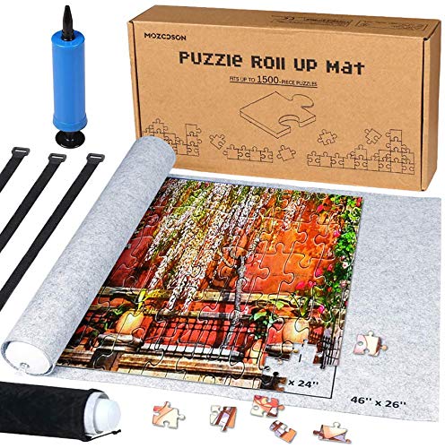 MOZOOSON Tapiz Puzzle Tapete para Roll Porta Puzzle Manta para Tapete Cola Puzzle Enmarcar Marco Puzzle 1500 Piezas Navidad Regalos