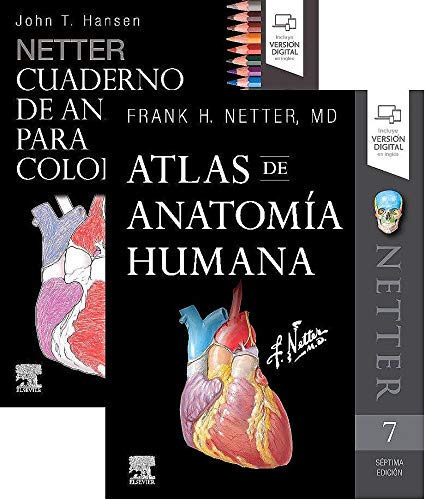 LOTE HANSEN - NETTER. Netter. Cuaderno de anatomía para colorear + Atlas de Anatomía Humana