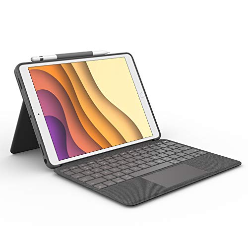 Logitech Combo Touch - Funda con Teclado Retroiluminado, con Trackpad y Smart Connector para iPad Air 3a generación y iPad Pro 10.5 pulgadas Inalámbrico, color Grafito