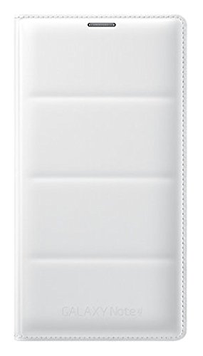 Samsung BT-EFWN910BW - Funda tipo flip con soporte de tarjeta para Samsung Galaxy Note 4 N910F, color blanco- Versión Extranjera