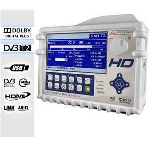Promax TV EXPLORER HD + analizador de gases de combustión TV de alta definición