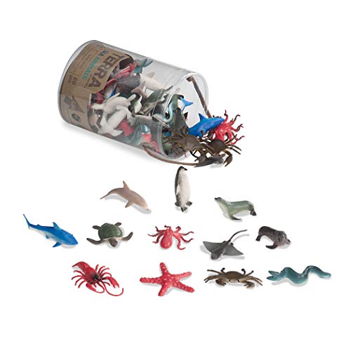 Terra By Battat an6002z mar animales juguete en un tubo (60 piezas) , Modelos/colores Surtidos, 1 Unidad